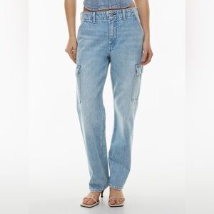 Denim Forum The '90s Edie Lo-Rise Cargo Jean